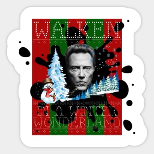 Walken In A Winter Wonderland Christmas Knit Sticker